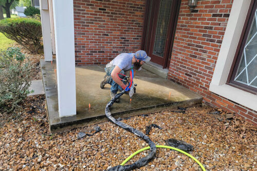 Concrete Leveling with Polyurethane Foam Injection